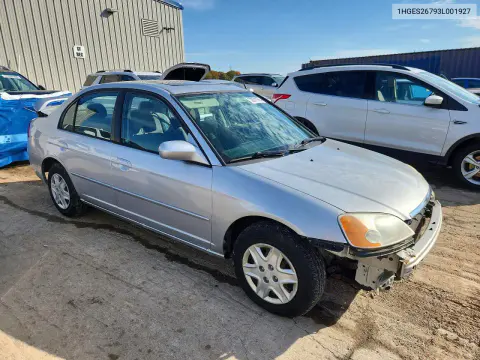 2003 Honda Civic Ex VIN 1HGES26793L001927 фото 4