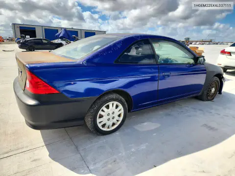2004 Honda Civic Lx VIN 1HGEM225X4L037111 фото 3