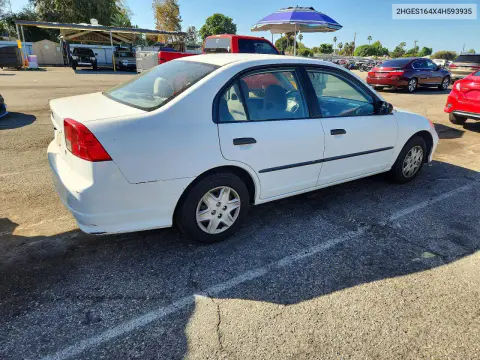 2004 Honda Civic Dx VIN 2HGES164X4H593935 фото 3