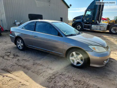 2005 Honda Civic Ex VIN 1HGEM22925L046843 фото 4