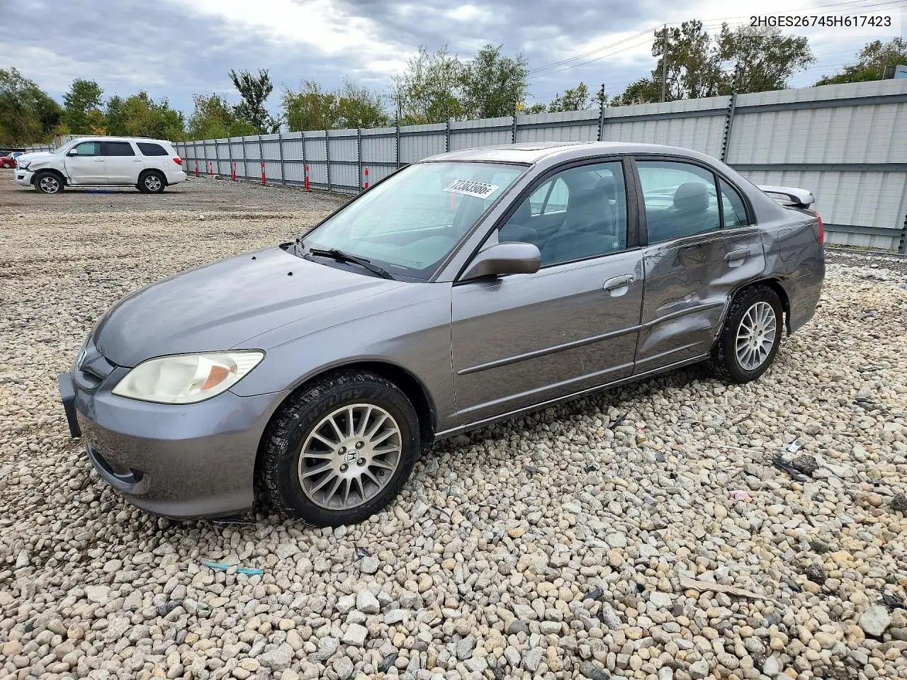 2005 Honda Civic Ex VIN 2HGES26745H617423 фото 1