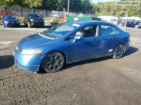 1HGFA16556L150632 — 2006 Honda Civic, Сторона, фото до ремонта