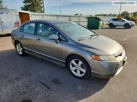 2006 Honda Civic Ex VIN 1HGFA16846L125926 фото 4
