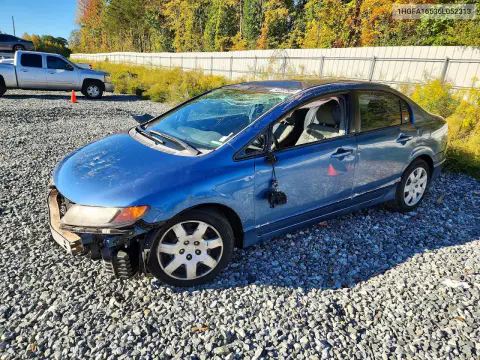 1HGFA16536L052313 — 2006 Honda Civic, Передняя часть, фото до ремонта