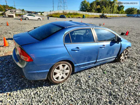 2006 Honda Civic Lx VIN 1HGFA16536L052313 фото 3