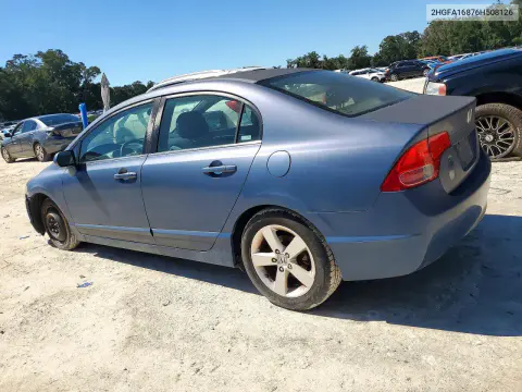 2006 Honda Civic Ex VIN 2HGFA16876H508126 фото 2