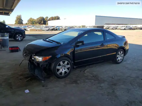 2007 Honda Civic Lx VIN 2HGFG12697H576318 фото 1