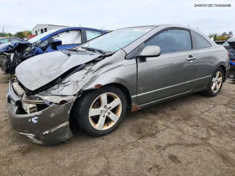 2HGFG12817H546098 — 2007 Honda Civic, Передняя часть, фото до ремонта