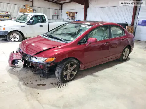 1HGFA16877L083625 — 2007 Honda Civic, Передняя часть, фото до ремонта