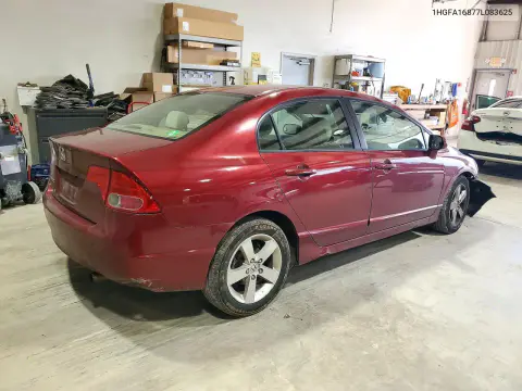 2007 Honda Civic Ex VIN 1HGFA16877L083625 фото 3