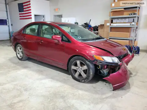 2007 Honda Civic Ex VIN 1HGFA16877L083625 фото 4