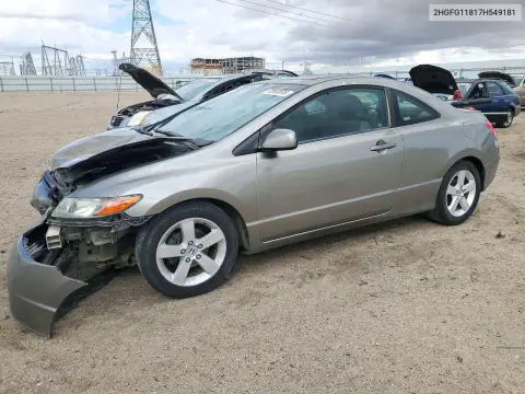 2HGFG11817H549181 — 2007 Honda Civic, Передняя часть, фото до ремонта