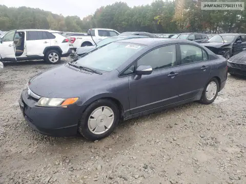 JHMFA36277S031115 — 2007 Honda Civic, Механические повреждения, фото до ремонта