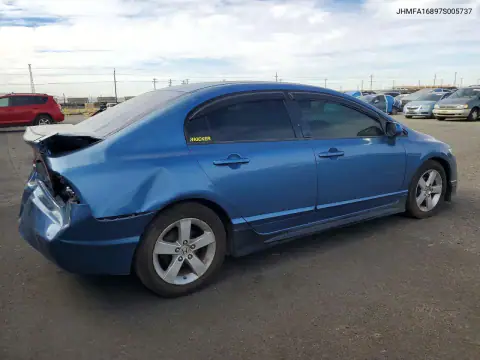 JHMFA16897S005737 — 2007 Honda Civic, фото 3 с аукциона Copart, Задняя часть