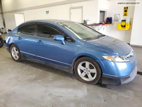 JHMFA16897S005737 — 2007 Honda Civic, фото 4 с аукциона Copart, Задняя часть