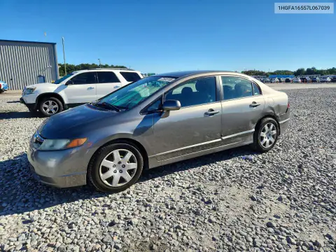 1HGFA16557L067039 — 2007 Honda Civic, Сторона, фото до ремонта