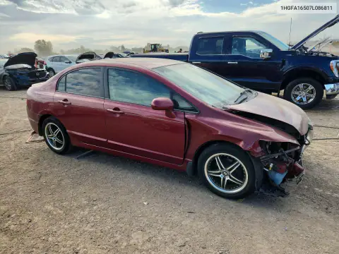 1HGFA16507L086811 — 2007 Honda Civic, фото 4 с аукциона Copart, Передняя часть