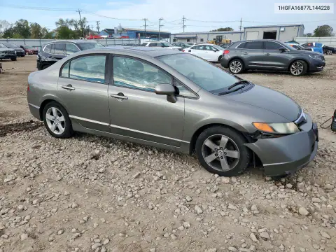 1HGFA16877L144228 — 2007 Honda Civic, фото 4 с аукциона Copart, Передняя часть