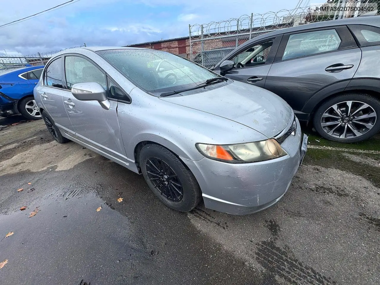 2007 Honda Civic Hybrid VIN JHMFA36207S004502 фото 2