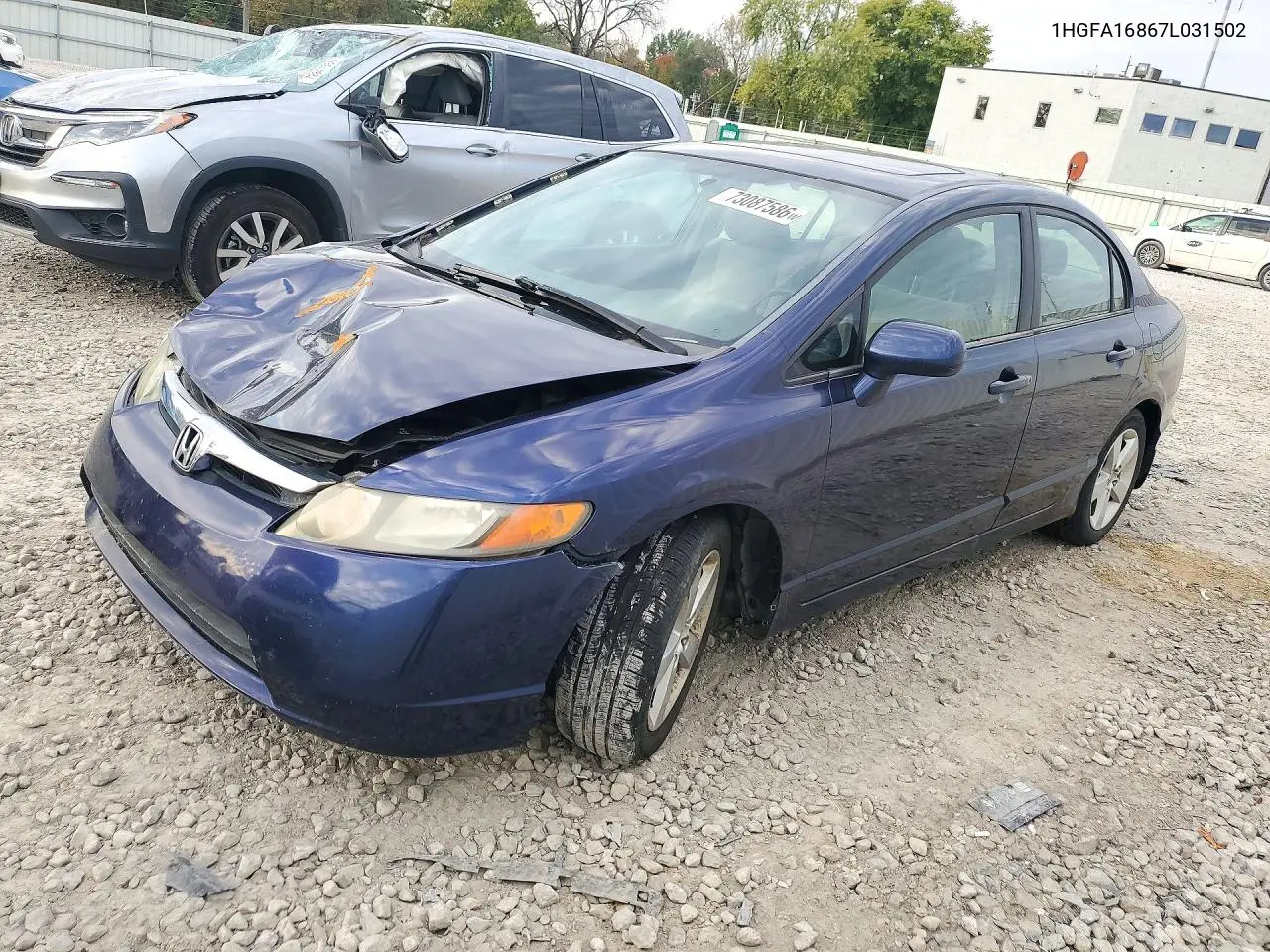 1HGFA16867L031502 Honda Civic 2007 — повреждение Передняя часть, фото до ремонта