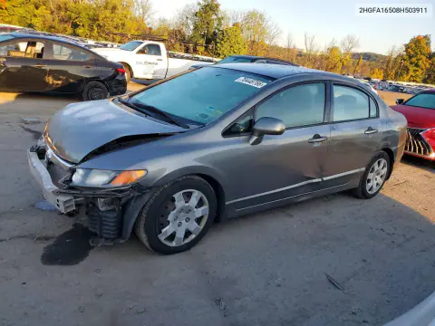 2008 Honda Civic Lx VIN 2HGFA16508H503911 фото 1