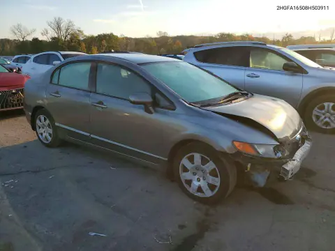 2008 Honda Civic Lx VIN 2HGFA16508H503911 фото 4