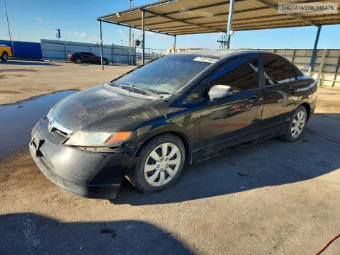 1HGFA16518L045475 — 2008 Honda Civic, Передняя часть, фото до ремонта