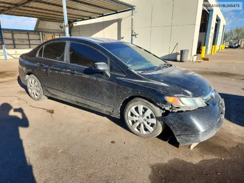 2008 Honda Civic Lx VIN 1HGFA16518L045475 фото 4