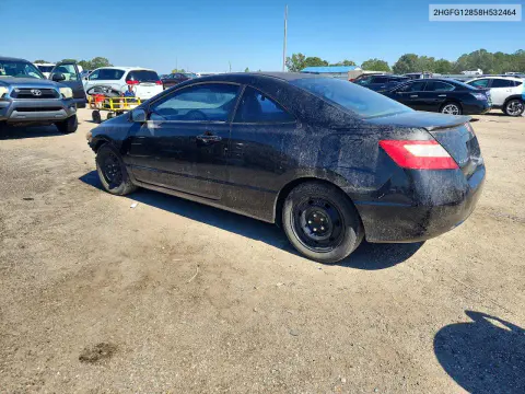 2008 Honda Civic Ex VIN 2HGFG12858H532464 фото 2