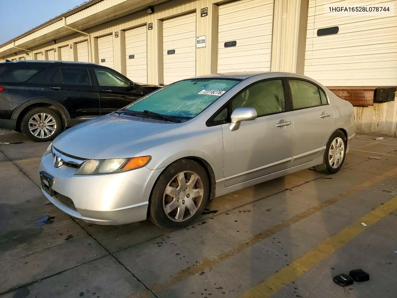 2008 Honda Civic Lx VIN 1HGFA16528L078744 фото 1
