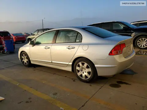 2008 Honda Civic Lx VIN 1HGFA16528L078744 фото 2