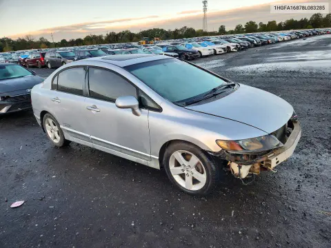 2008 Honda Civic Ex VIN 1HGFA16878L083285 фото 4