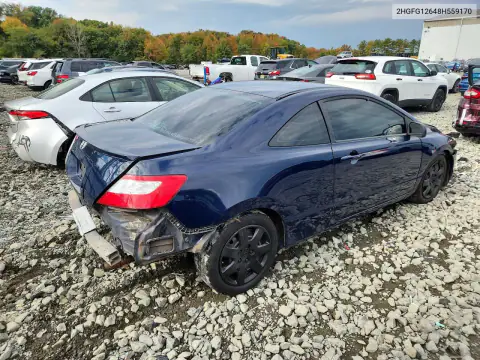 2HGFG12648H559170 — 2008 Honda Civic, фото 3 с аукциона Copart, Задняя часть