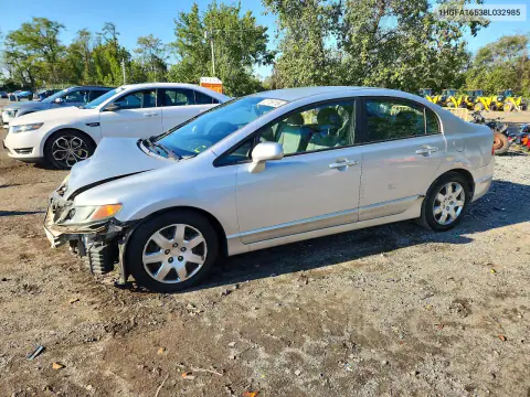 1HGFA16538L032985 — 2008 Honda Civic, Передняя часть, фото до ремонта