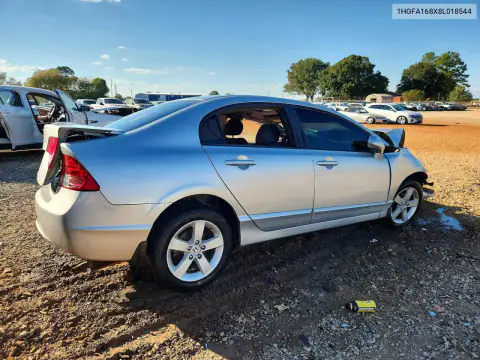 1HGFA168X8L018544 — 2008 Honda Civic, фото 3 с аукциона Copart, Передняя часть
