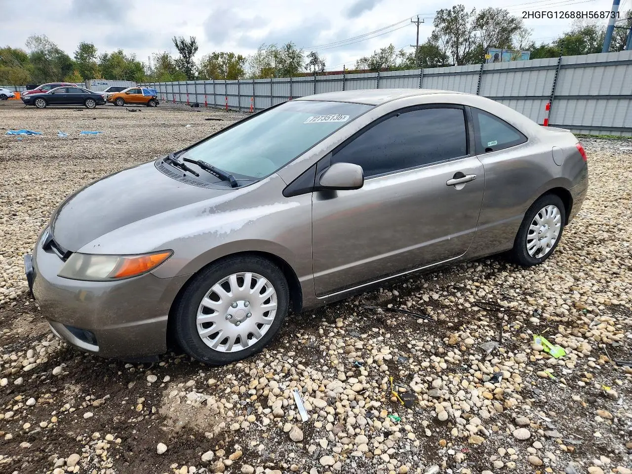 2HGFG12688H568731 Honda Civic 2008 — повреждение Боковая часть, фото до ремонта