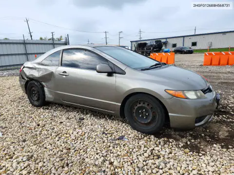 2HGFG12688H568731 — 2008 Honda Civic, фото 4 с аукциона Copart, Боковая часть
