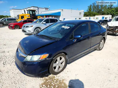 1HGFA16868L090440 — 2008 Honda Civic, Передняя часть, фото до ремонта