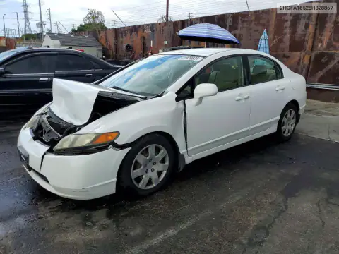 2HGFA16528H328867 — 2008 Honda Civic, Передняя часть, фото до ремонта