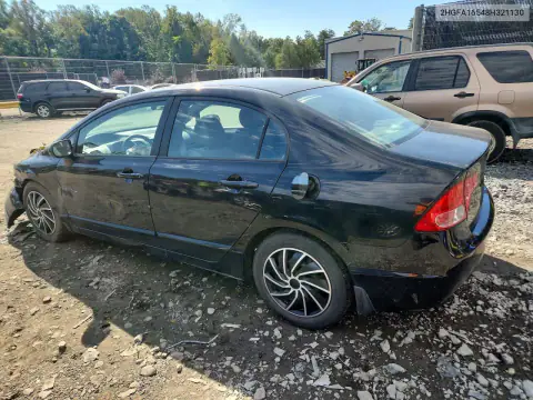 2HGFA16548H321130 — 2008 Honda Civic, фото 2 с аукциона Copart, Передняя часть