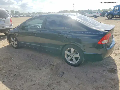 2009 Honda Civic Lx-S VIN 2HGFA156X9H035309 фото 2