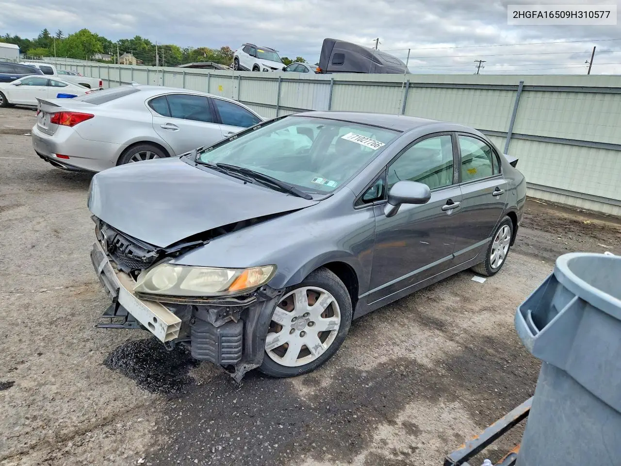 2009 Honda Civic Lx VIN 2HGFA16509H310577 фото 1