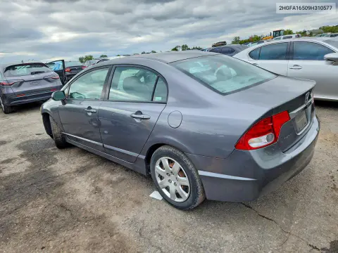 2009 Honda Civic Lx VIN 2HGFA16509H310577 фото 2