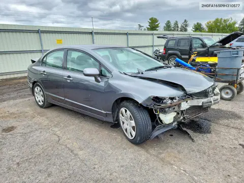 2009 Honda Civic Lx VIN 2HGFA16509H310577 фото 4