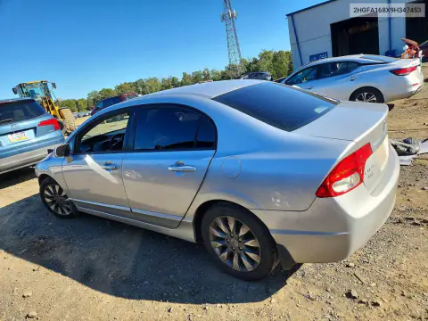 2009 Honda Civic Ex VIN 2HGFA168X9H347453 фото 2