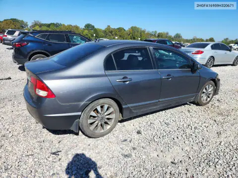 2HGFA16959H320671 — 2009 Honda Civic, фото 3 с аукциона Copart, Боковая часть