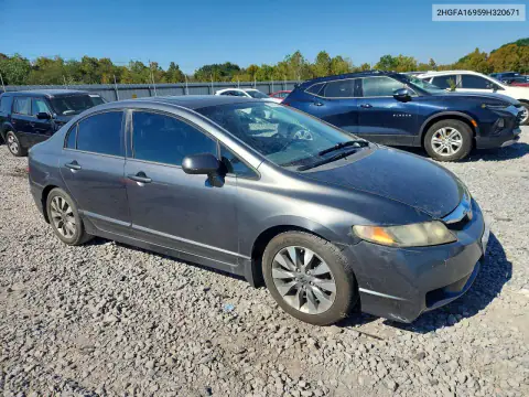 2HGFA16959H320671 — 2009 Honda Civic, фото 4 с аукциона Copart, Боковая часть