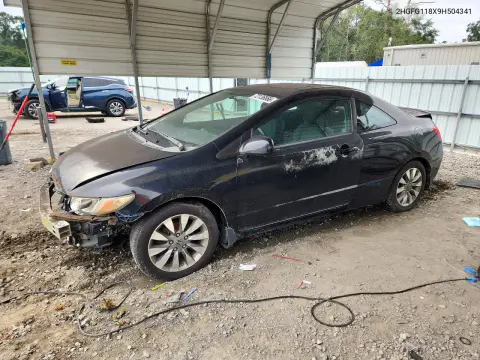 2HGFG118X9H504341 — 2009 Honda Civic, Передняя часть, фото до ремонта
