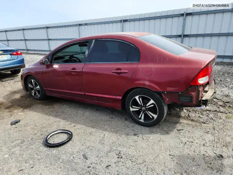 2009 Honda Civic Lx VIN 2HGFA16529H364866 фото 2
