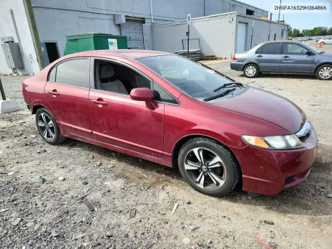 2009 Honda Civic Lx VIN 2HGFA16529H364866 фото 4
